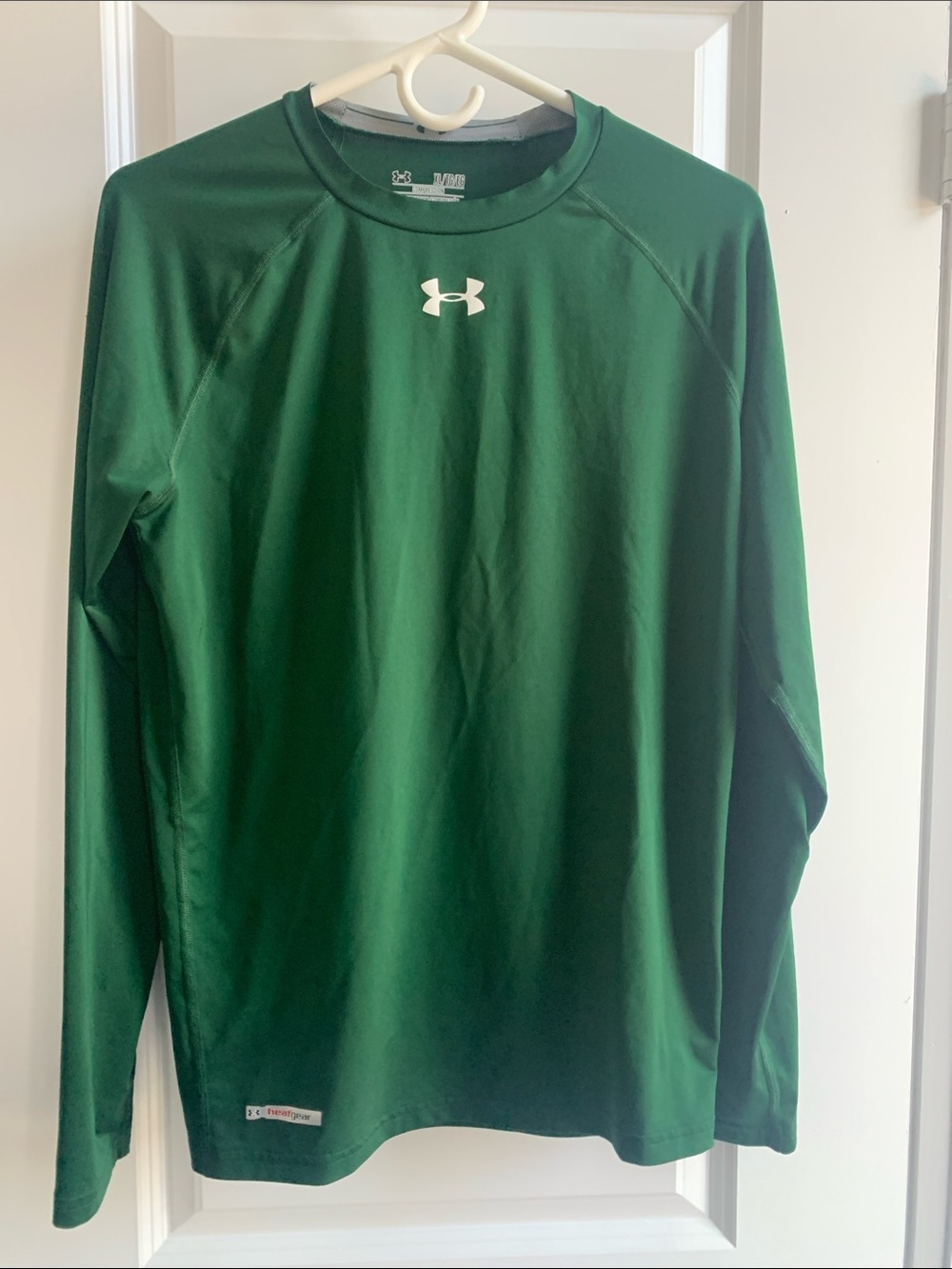 Under Armour Green Long Sleeve Performance Shirt with White Logo